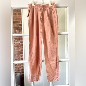 Whistles Soft Pink Linen Pants